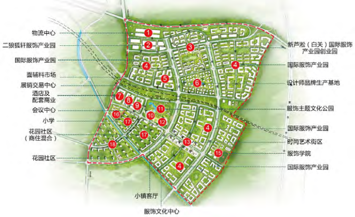 白關(guān)服飾小鎮(zhèn)規(guī)劃總圖