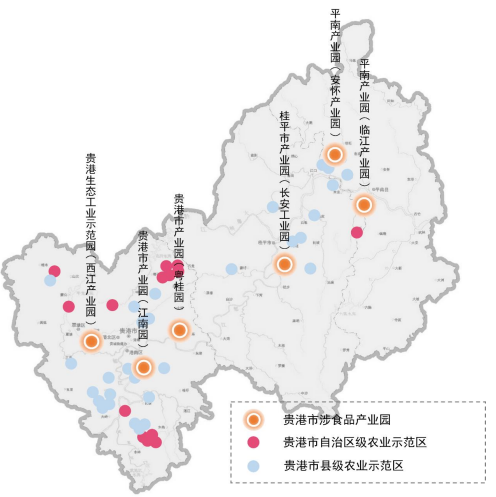 貴港市食品產(chǎn)業(yè)園及農(nóng)業(yè)示范區(qū)現(xiàn)狀圖