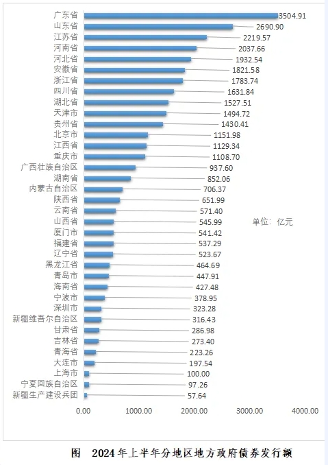 2024年1-6月份地方政府債券發(fā)行情況
